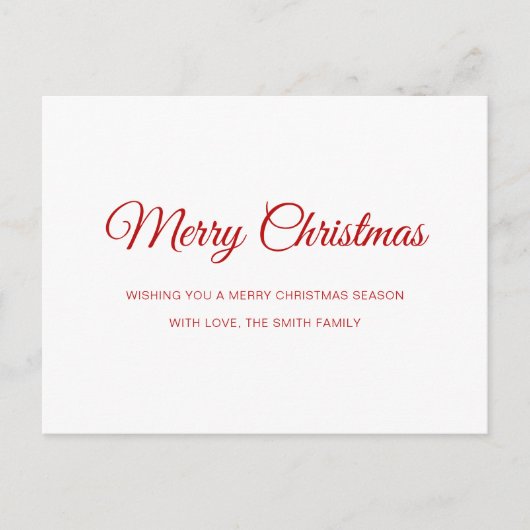 Minimalistisches Non-Foto Frohe Weihnachten (Vorderseite)