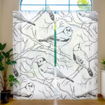 Minimalistisches nordamerikanisches Vögel-Linienku