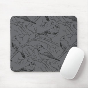 Minimalistisches nordamerikanisches Vögel-Linienku Mousepad