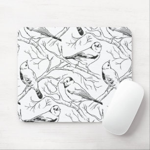 Minimalistisches nordamerikanisches Vögel-Linienku Mousepad