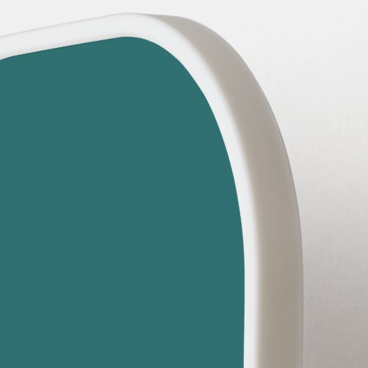 Minimalistisches Nordsee-Grünes Weißes Monogramm Pickleball Schläger (Linke Seite)