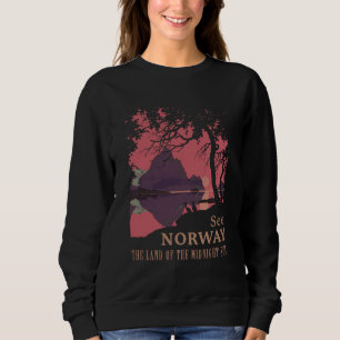 Minimalistisches Norwegen-Sonnenuntergangs-Poster  Sweatshirt