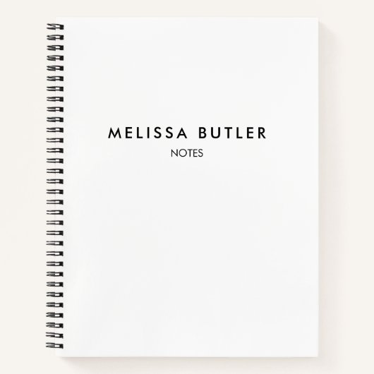 Minimalistisches Notebook Notizblock (Vorderseite)