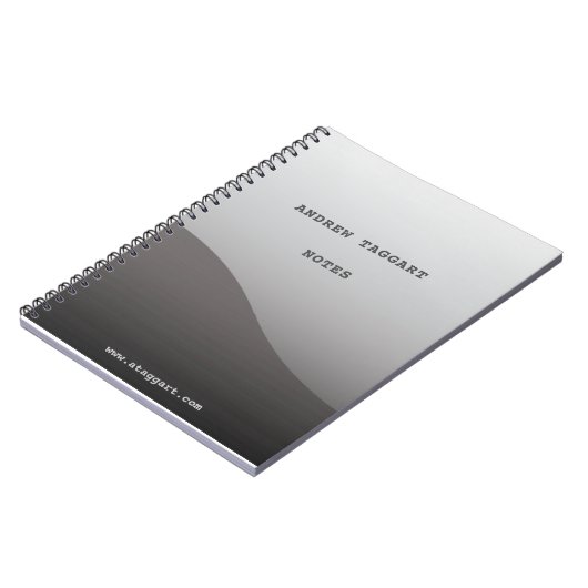 Minimalistisches Notizbuch mit einfachem grauem Notizblock (Linke Seite)