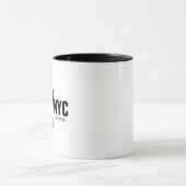 Minimalistisches NYC-Barcode-Skyline-Design Tasse (Zentrum)
