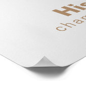 Minimalistisches offizielles Braun-Hochzeitmenü Poster (Ecke)