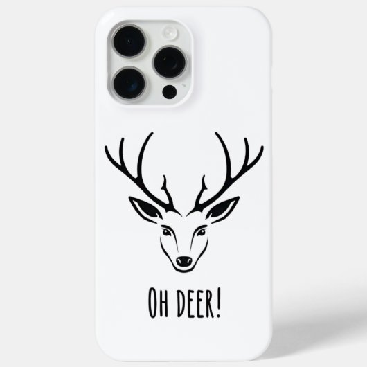 Minimalistisches Oh Deer Rentier iPhone 15 Pro Max Case-Mate iPhone Hülle (Rückseite)