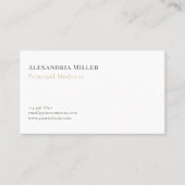 Minimalistisches Olive Botanical Visitenkarte (Vorderseite)