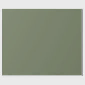 Minimalistisches Olive Green Schlicht Solid Color Geschenkpapier (Flach)
