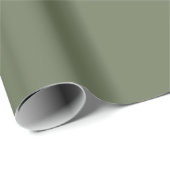 Minimalistisches Olive Green Schlicht Solid Color Geschenkpapier (Rolleneckpunkt)