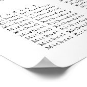 Minimalistisches Olivenblatt Hochzeit 12 Tafelsitz Poster (Ecke)