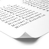 Minimalistisches Olivenblatt Hochzeit 15 Tafelsitz Poster (Ecke)