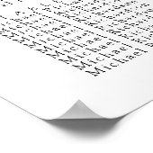 Minimalistisches Olivenblatt Hochzeit 18 Tafelsitz Poster (Ecke)