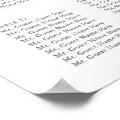 Minimalistisches Olivenblatt Hochzeit 30 Tafelsitz Poster (Ecke)