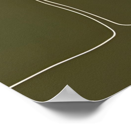 Minimalistisches Olivenweg Poster (Ecke)
