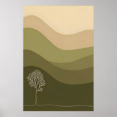 Minimalistisches Olivenweg Poster (Vorne)