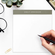 Minimalistisches Olivgrün Elegantes Monogramm