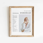 Minimalistisches Oma Life Story Poster