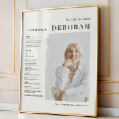 Minimalistisches Oma Life Story Poster