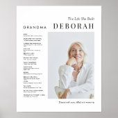 Minimalistisches Oma Life Story Poster (Vorne)