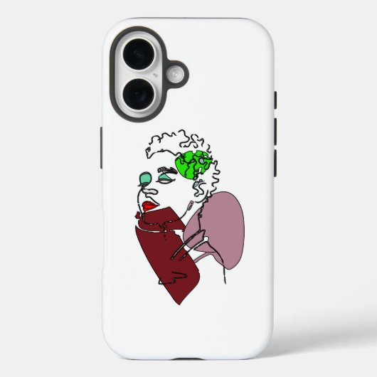 Minimalistisches One-Line Art Phone Case - Einziga (Rückseite)