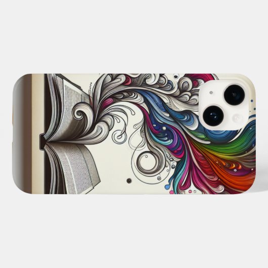 Minimalistisches Open Book Phone Case (Rückseite (Horizontal))