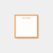 Minimalistisches Orange, 2 Grenzen Post-it Klebezettel (Vorderseite)