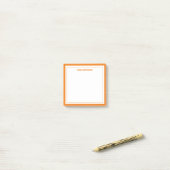 Minimalistisches Orange, 2 Grenzen Post-it Klebezettel (Auf Schreibtisch)
