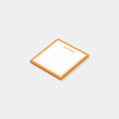 Minimalistisches Orange, 2 Grenzen Post-it Klebezettel (angewinkelt)