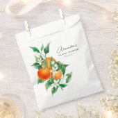 Minimalistisches Orange Frucht Botanisches Brautpa Geschenktütchen (Ausgeschnitten)