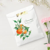 Minimalistisches Orange Frucht Botanisches Brautpa Geschenktütchen (Versiegelt)
