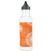 Minimalistisches Orange Mandala Geometrisches Must Edelstahlflasche (Rechts)