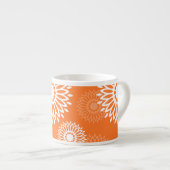 Minimalistisches Orange Mandala Geometrisches Must Espressotasse (Vorderseite Rechts)