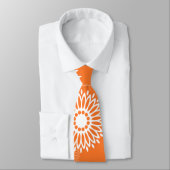Minimalistisches Orange Mandala Geometrisches Must Krawatte (Gebunden)