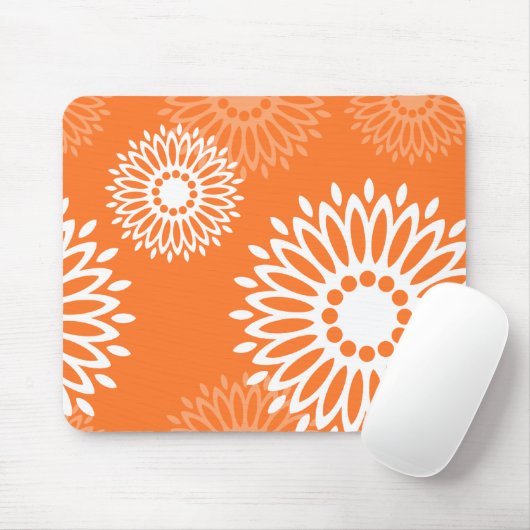Minimalistisches Orange Mandala Geometrisches Must Mousepad (Mit Mouse)