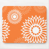 Minimalistisches Orange Mandala Geometrisches Must Mousepad (Vorne)