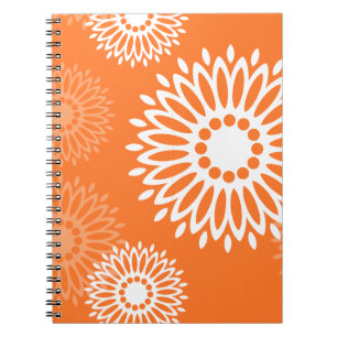Minimalistisches Orange Mandala Geometrisches Must Notizblock