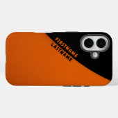 Minimalistisches Orange und Schwarz Abstrakt Case-Mate iPhone Hülle (Rückseite (Horizontal))