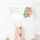 Minimalistisches Orangefarbenes Brautparty Banner (Insitu)