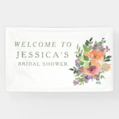 Minimalistisches Orangefarbenes Brautparty Banner (Horizontal)