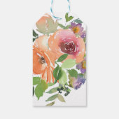 Minimalistisches Orangefarbenes Brautparty Geschenkanhänger (Rückseite)