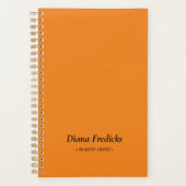 Minimalistisches Orangengeschäft Planer (Vorderseite)