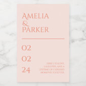 Minimalistisches Orangenkronensiegel Lebensmitteletikett (Einzelnes Label)