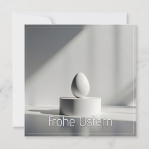 Minimalistisches Osterei auf modernem Podest Mitteilungskarte