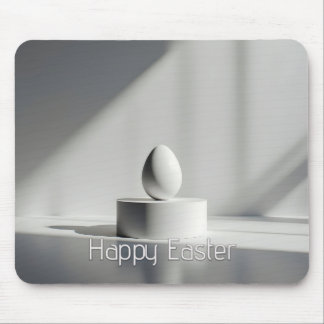 Minimalistisches Osterei auf modernem Sockel Mousepad