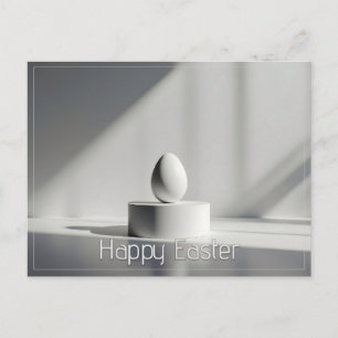 Minimalistisches Osterei auf modernem Sockel Postkarte