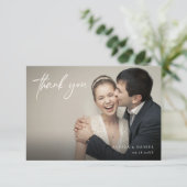 Minimalistisches Overlay-Foto für horizontale Hoch Dankeskarte (Stehend Vorderseite)