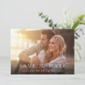 Minimalistisches Overlay | Horizontales Foto Save The Date (Stehend Vorderseite)