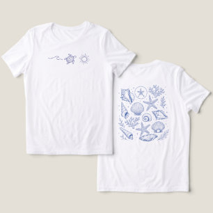 Minimalistisches Ozeanliebhaber T-Shirt Tri-Blend Shirt