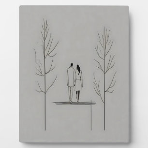 Minimalistisches Paar Moderne Kunst Fotoplatte